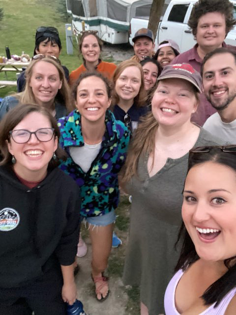 A group of residents taking a selfie