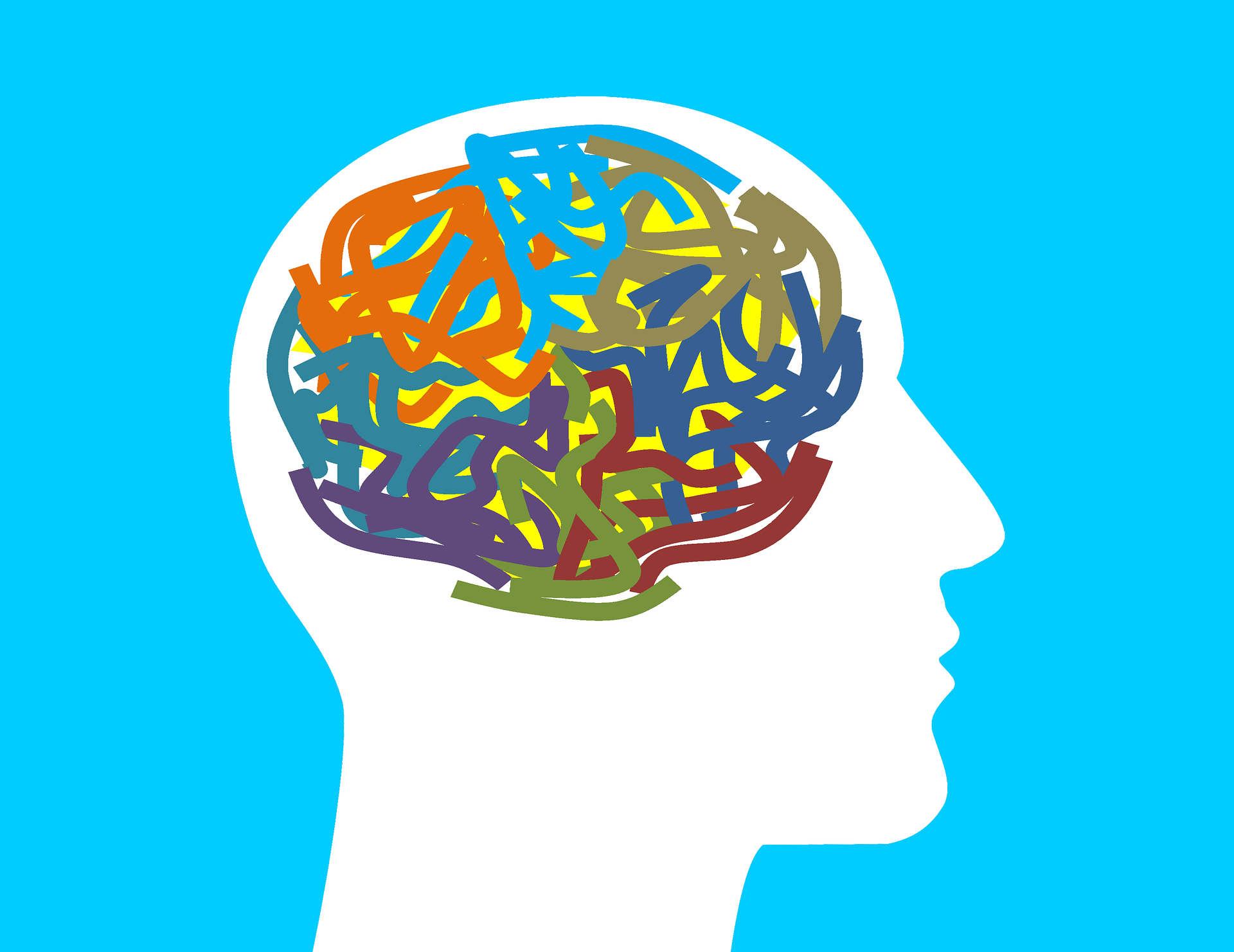 Colorful Brain Drawing